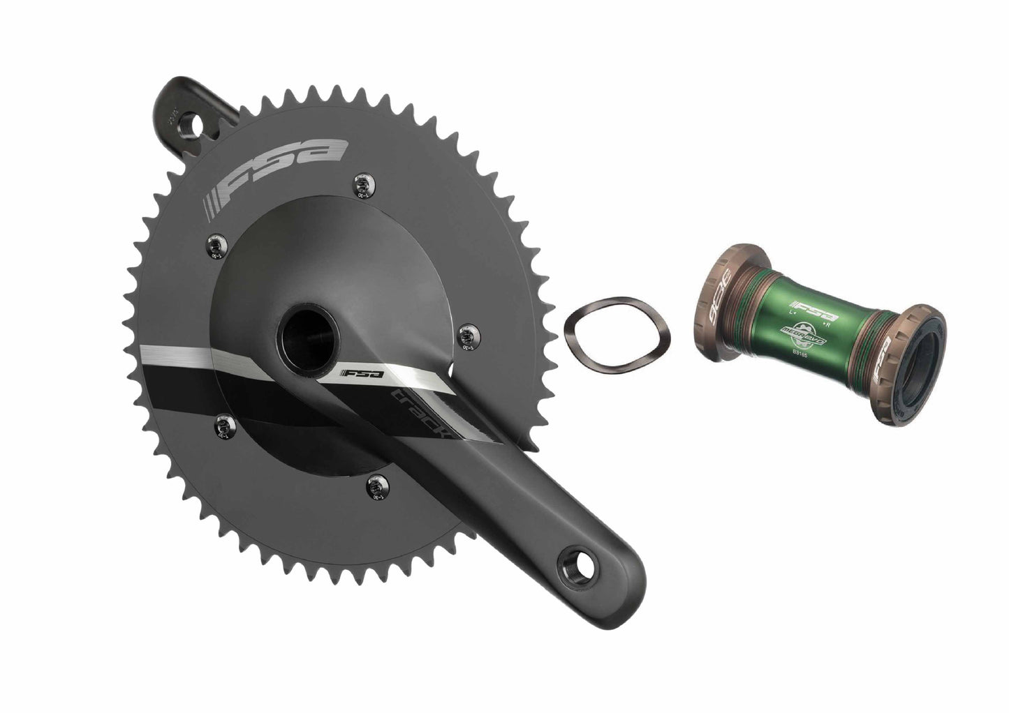 K-Force Track 1X Crankset with MegaEVO Bottom Bracket