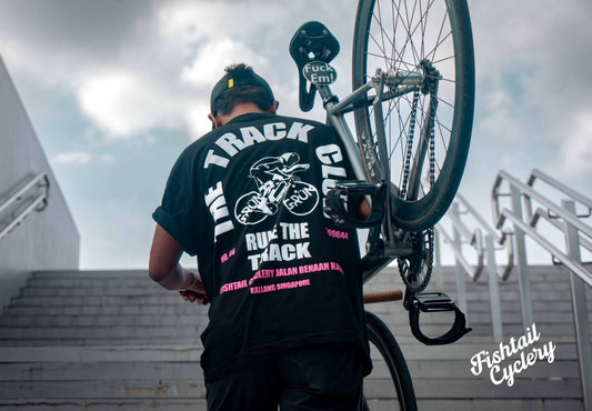 Decent Human Being - FISHTAIL CYCLERY TTC Track Club T-Shirt - FISHTAIL CYCLERY