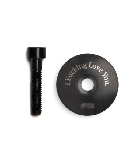 God & Famous - GOD & FAMOUS I Fucking Love You Titanium Top Cap - FISHTAIL CYCLERY