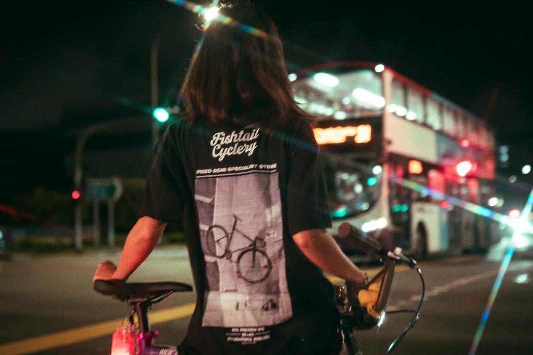 Fishtail Cyclery "Bike In Cart" T-Shirt