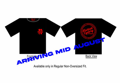 FISHTAIL CYCLERY 11th Year Anniversary T Shirt - Black/ Red