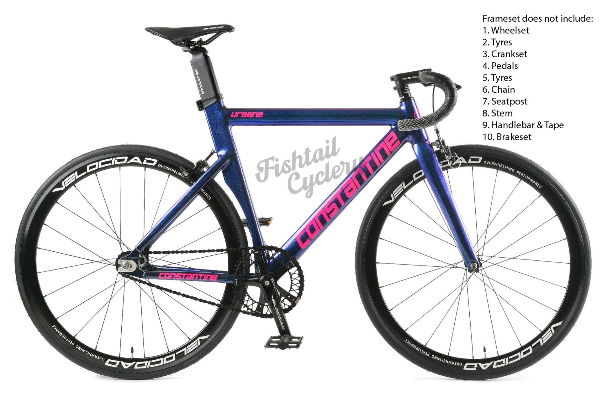 Pink Constantine Fixie Disparar Frame Set 2024 White Gray