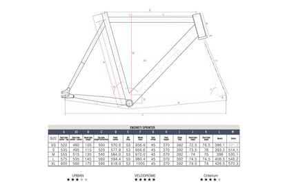 Engine 11 - ENGINE 11 Sprinter Track Frameset - FISHTAIL CYCLERY