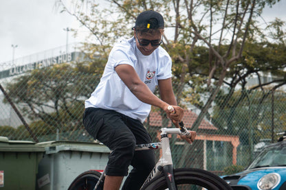 Decent Human Being - FISHTAIL CYCLERY Lucky Cat T-Shirt - FISHTAIL CYCLERY