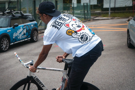 Decent Human Being - FISHTAIL CYCLERY Lucky Cat T-Shirt - FISHTAIL CYCLERY