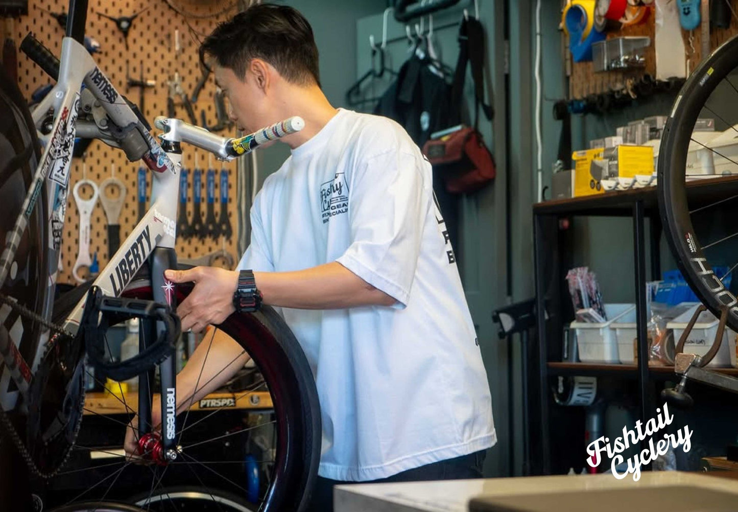 Decent Human Being - FISHTAIL CYCLERY Signature T-Shirt AY2026 - FISHTAIL CYCLERY