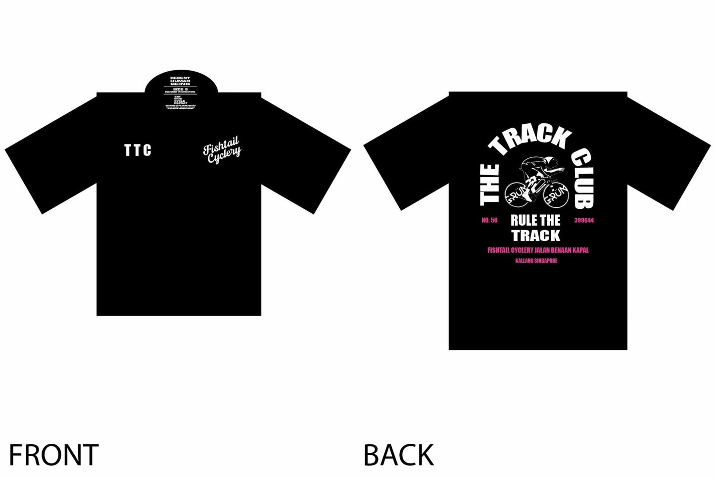 Decent Human Being - FISHTAIL CYCLERY TTC Track Club T-Shirt - FISHTAIL CYCLERY