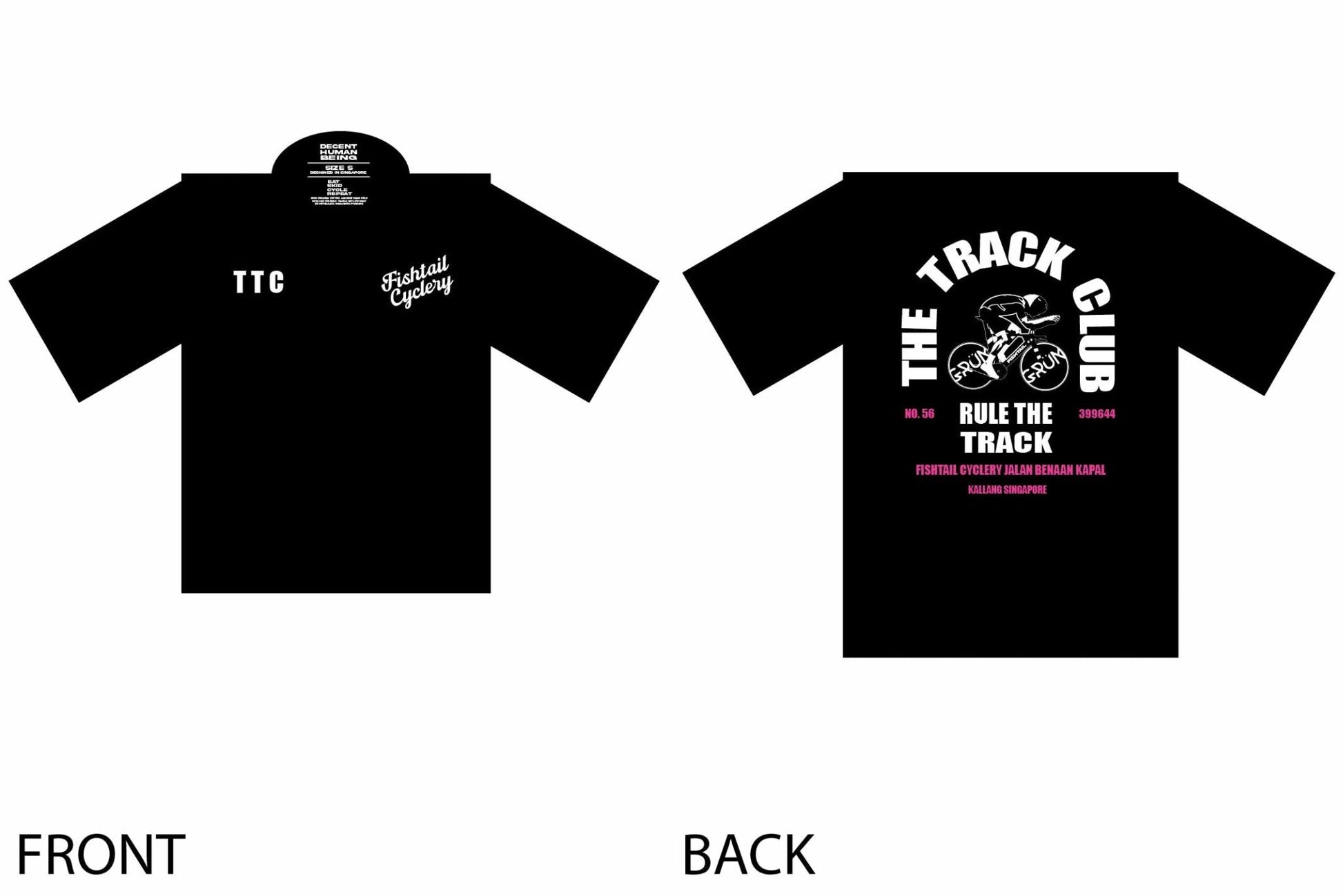 Decent Human Being - FISHTAIL CYCLERY TTC Track Club T-Shirt - FISHTAIL CYCLERY