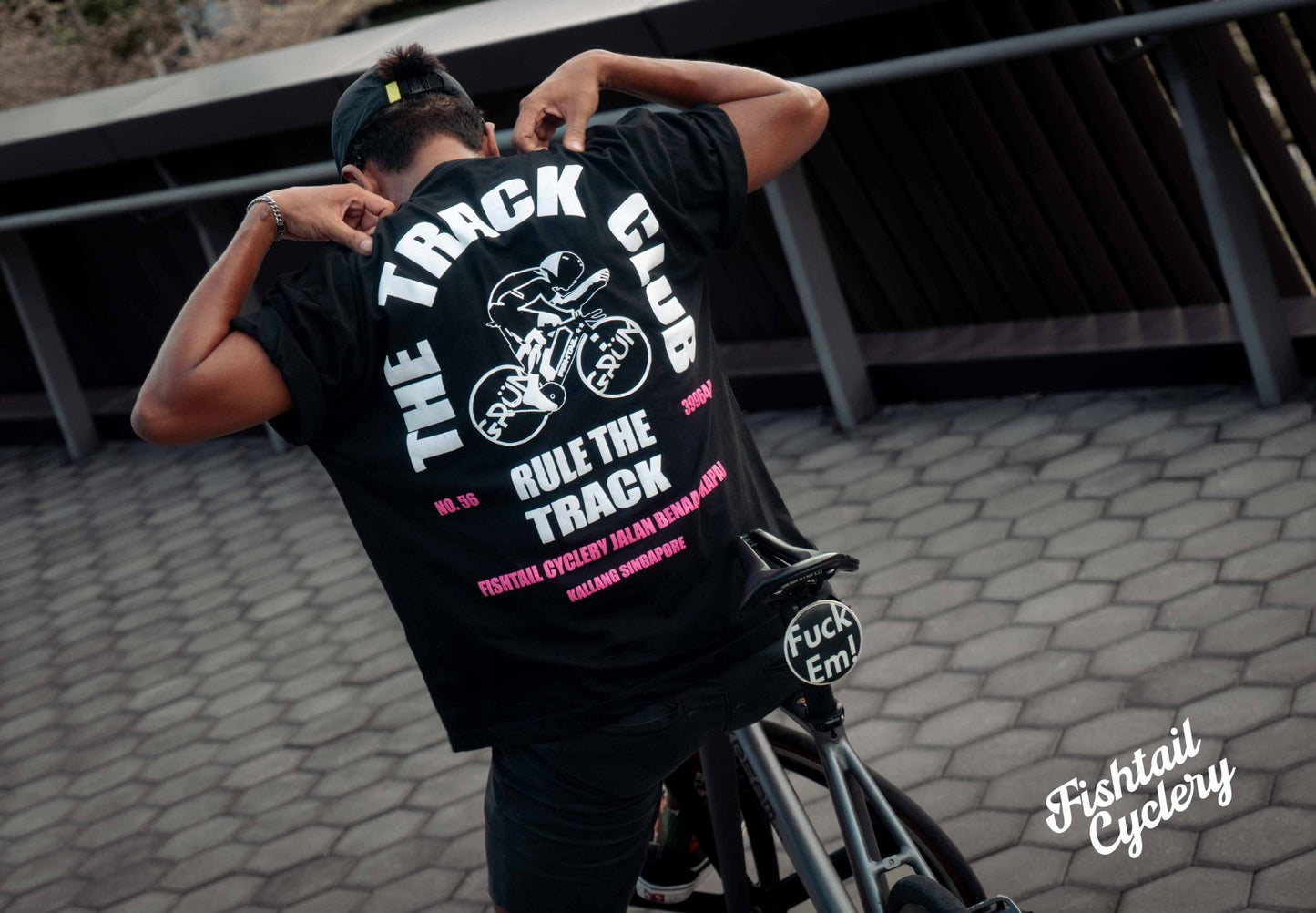 Decent Human Being - FISHTAIL CYCLERY TTC Track Club T-Shirt - FISHTAIL CYCLERY