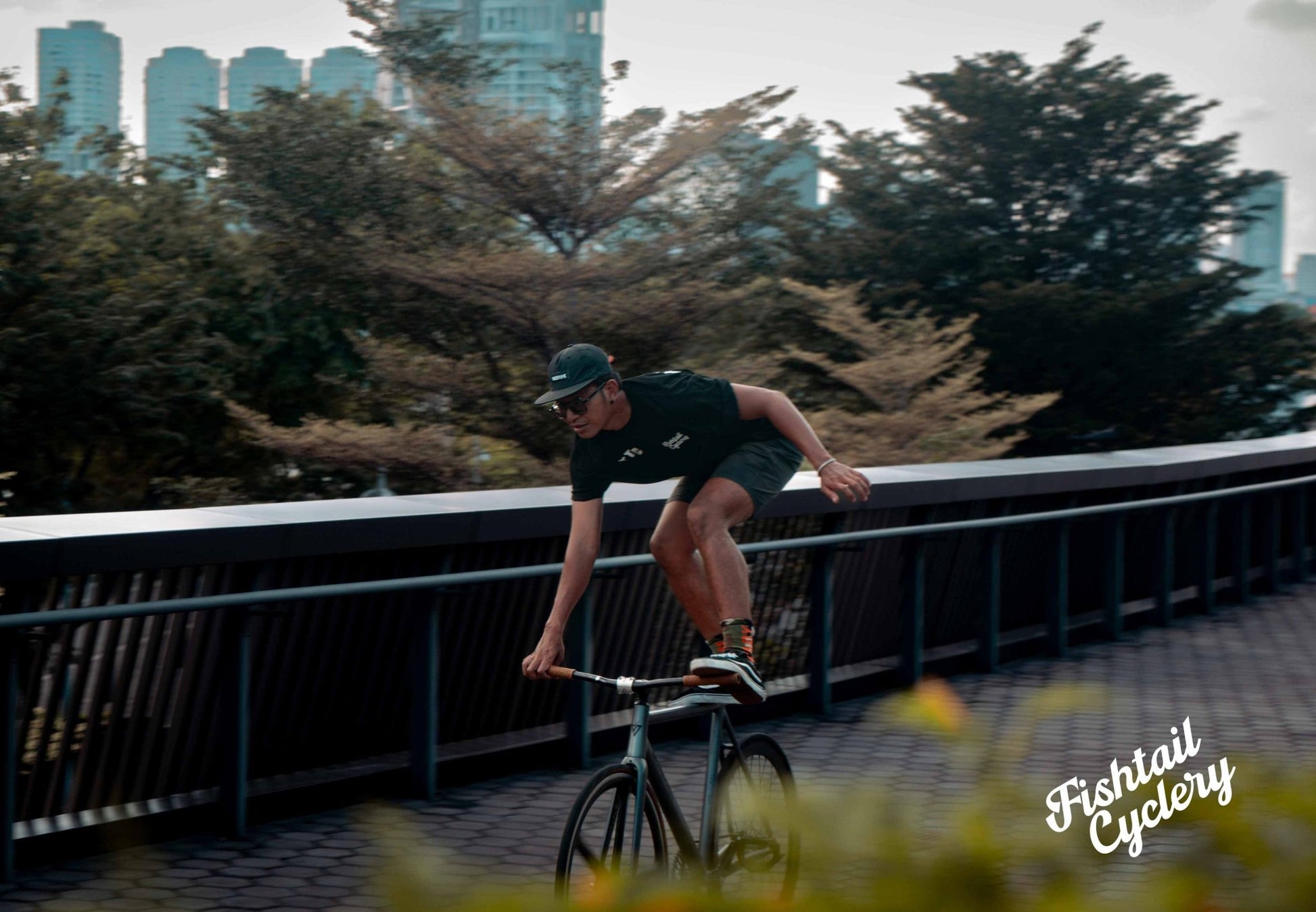 Decent Human Being - FISHTAIL CYCLERY TTC Track Club T-Shirt - FISHTAIL CYCLERY