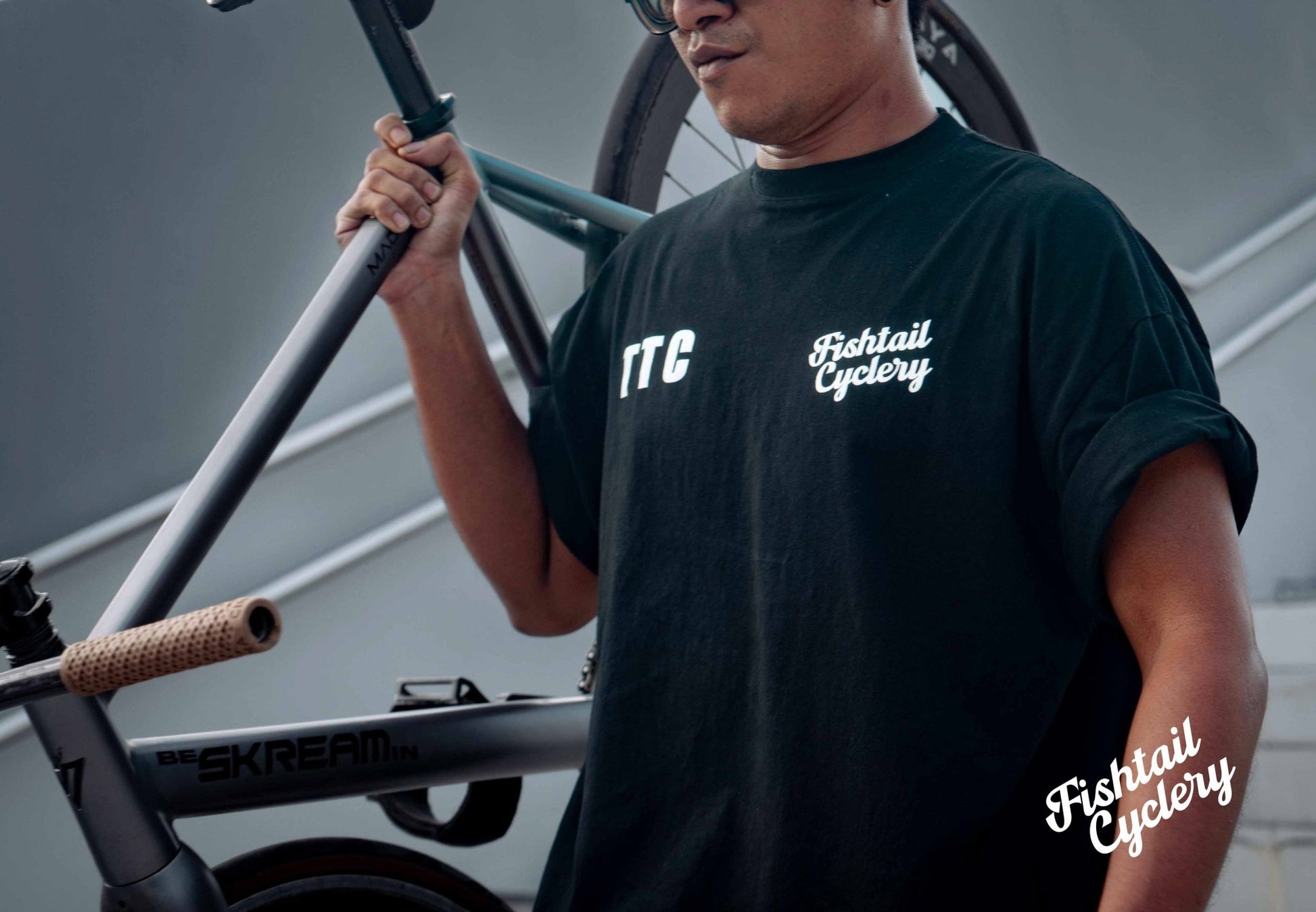 Decent Human Being - FISHTAIL CYCLERY TTC Track Club T-Shirt - FISHTAIL CYCLERY