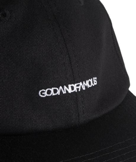 God & Famous - GOD & FAMOUS Team 6 - Panel Cap - Black - FISHTAIL CYCLERY