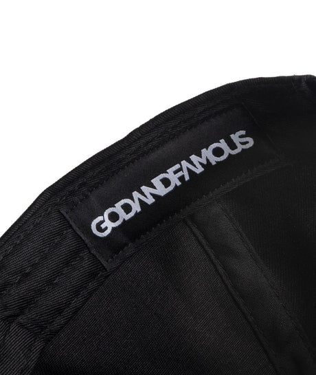 God & Famous - GOD & FAMOUS Team 6 - Panel Cap - Black - FISHTAIL CYCLERY