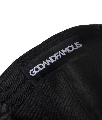 God & Famous - GOD & FAMOUS Team 6 - Panel Cap - Black - FISHTAIL CYCLERY