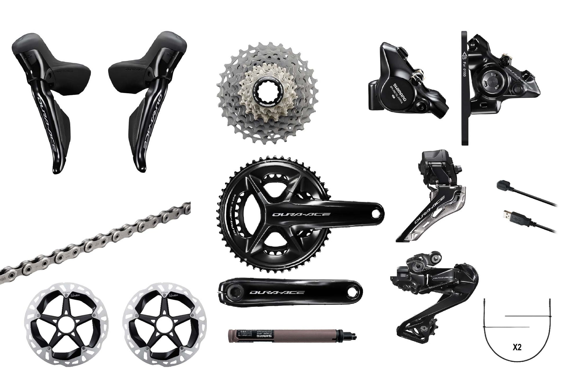 SHIMANO Dura-Ace R9270 Di2 2 X 12 Speed Disc Brake Groupset - FISHTAIL CYCLERY