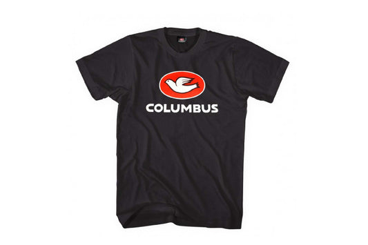 COLUMBUS Logo Black T Shirt - FISHTAIL CYCLERY